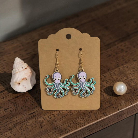 Pastel Octopus Dangle Earrings